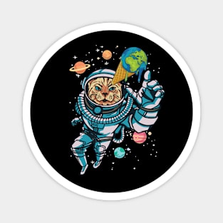 Cat in Space - Funny Spacesuit  Cat Graphic Magnet